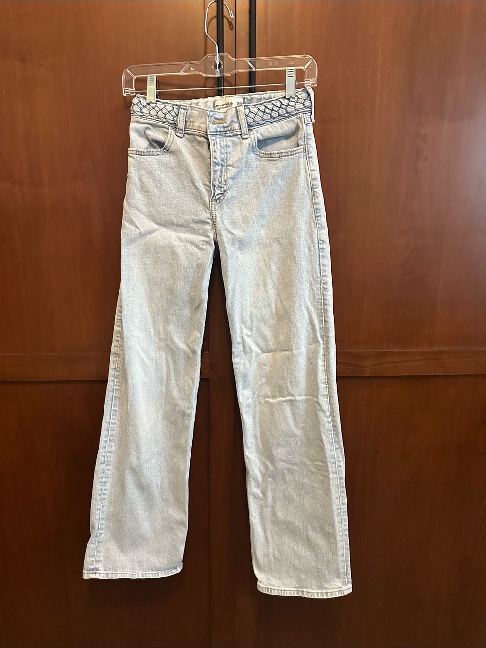 Abercrombie & Fitch Braided-Waist High Rise Wide Leg Jeans - 13/14 Long